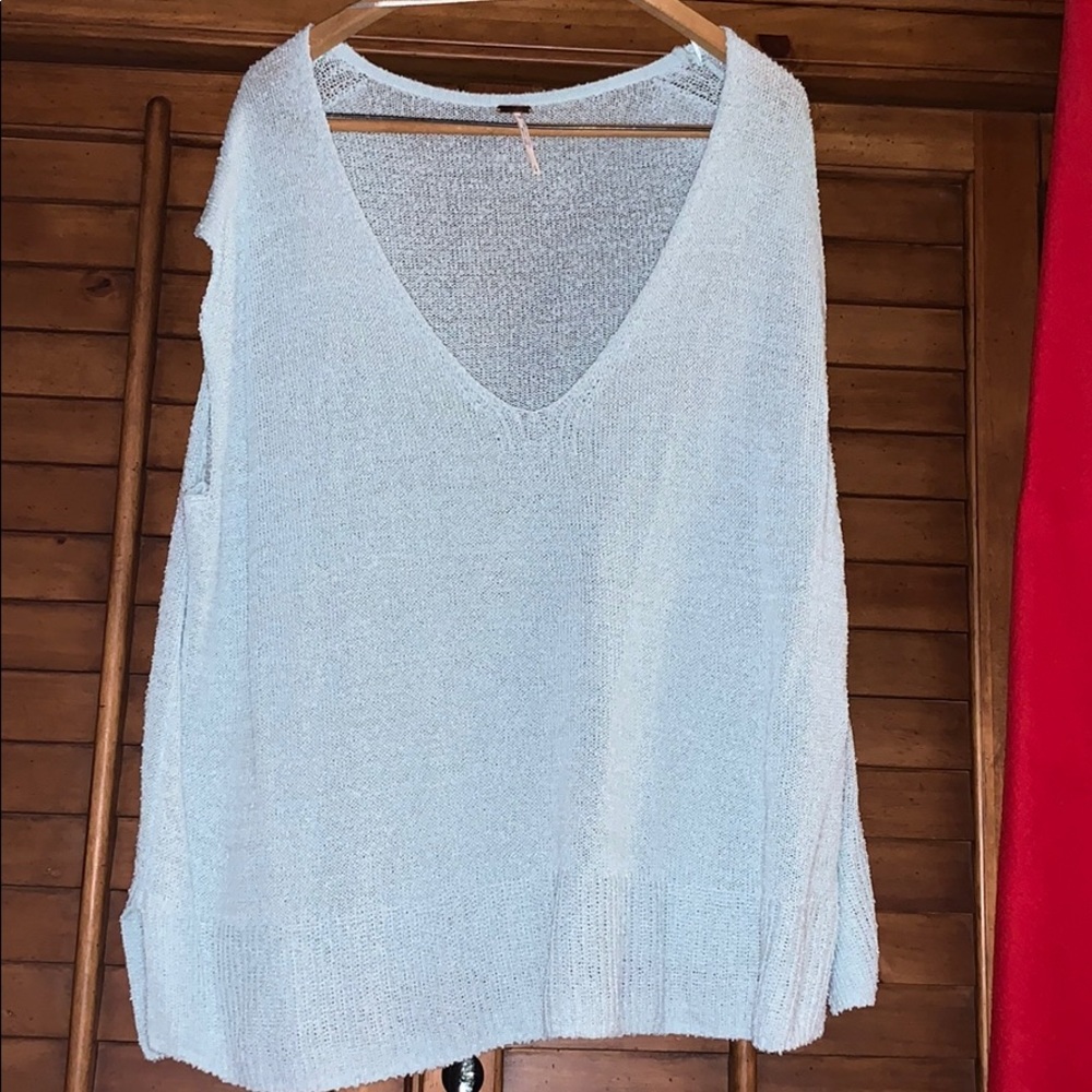 Free People Beach Cover-up Top Sweater Sz Large - Picture 4 of 7
